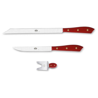 Coltellerie Berti Colonnata - set 3 pieces knives for salami 575 red Buy now on Shopdecor